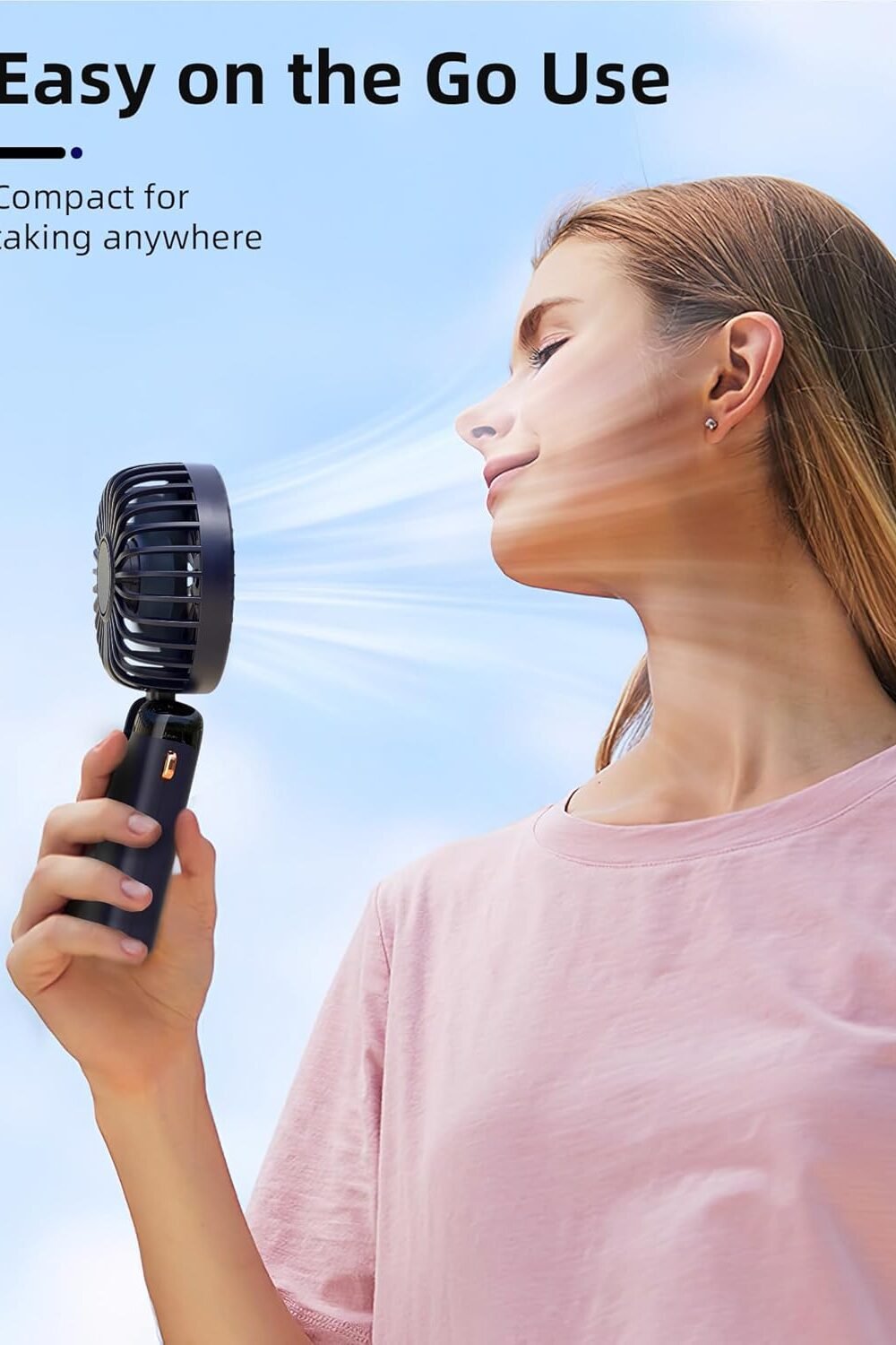 Koonie Portable Handheld Fan - Rechargeable djustable 2 Koonie Portable Handheld Fan - Rechargeable Djustable - Image 2