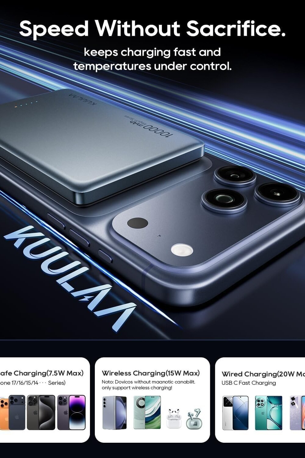 Kuulaa Mh Magnetic Portable Charger - Slim Magsafe Power Ban - Image 2