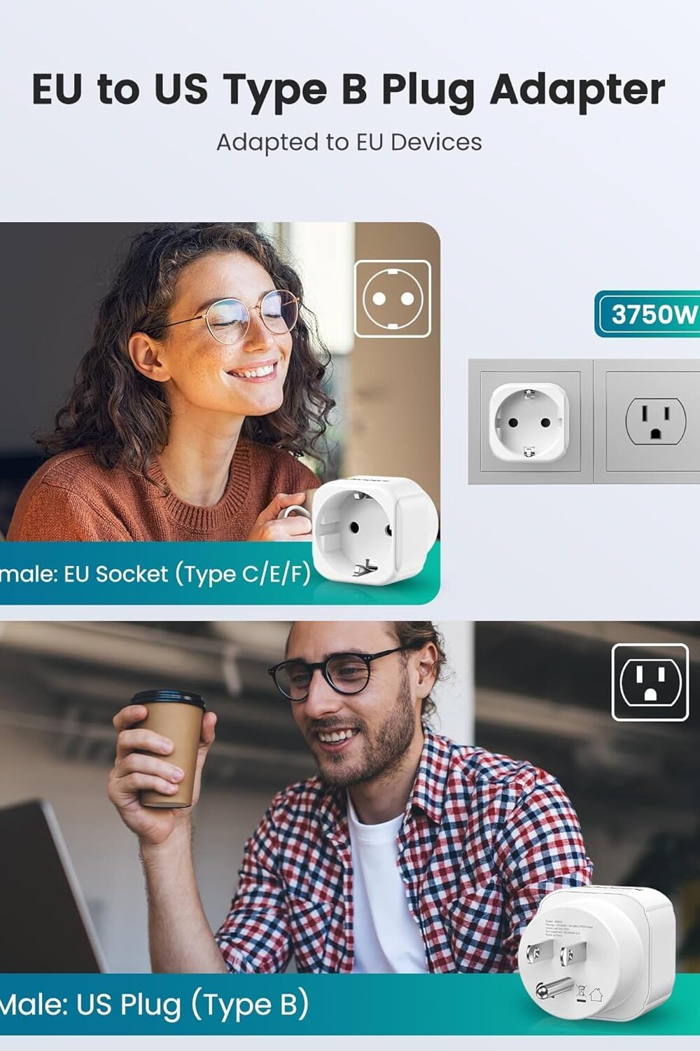 Lencent Eu Us Avel Plug Dapter - Image 2