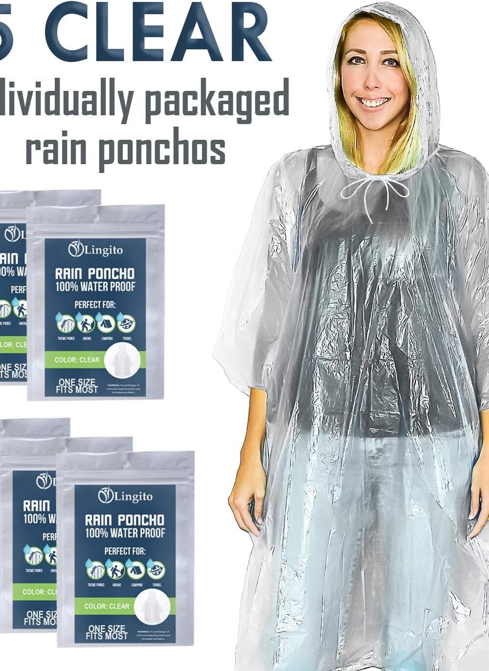 Thick Waterproof Emergency Ponchos Dults - Image 2