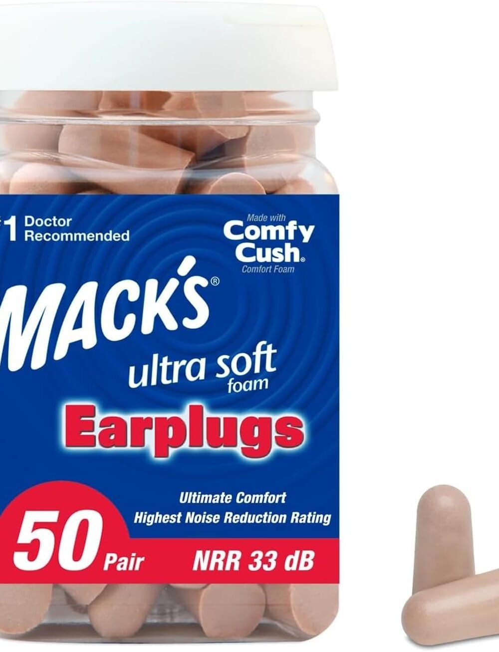 Mack'S Ultra Soft Foam Earplugs - 33Db Nrr, 50 Pairs - Image 2