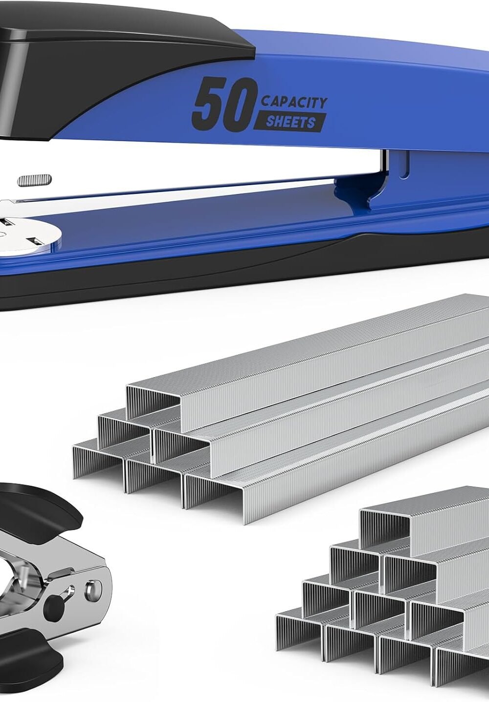 Heavy Duty Metal Stapler With Staples Remover - Blue - Image 2