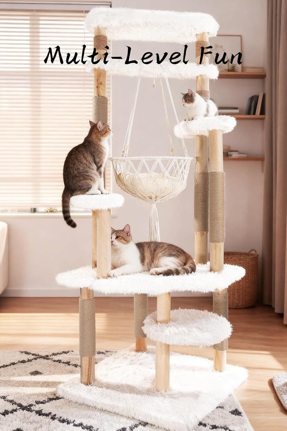Luxury Multi-Level Cat Wer With Hammock - Image 2