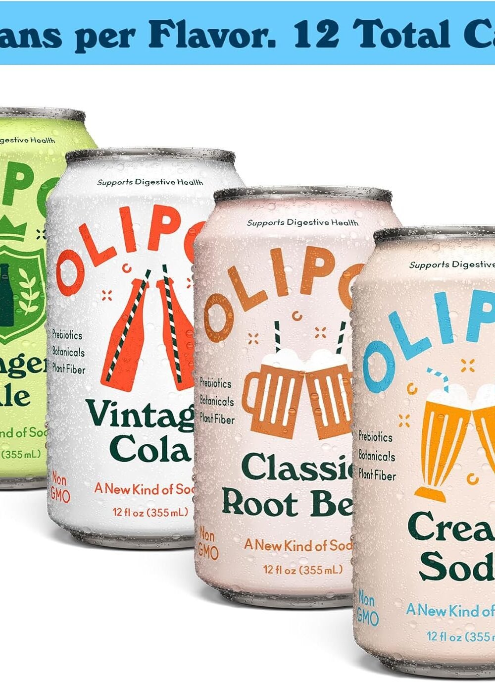 Olipop Classic Prebiotic Soda Variety Pack - Image 2