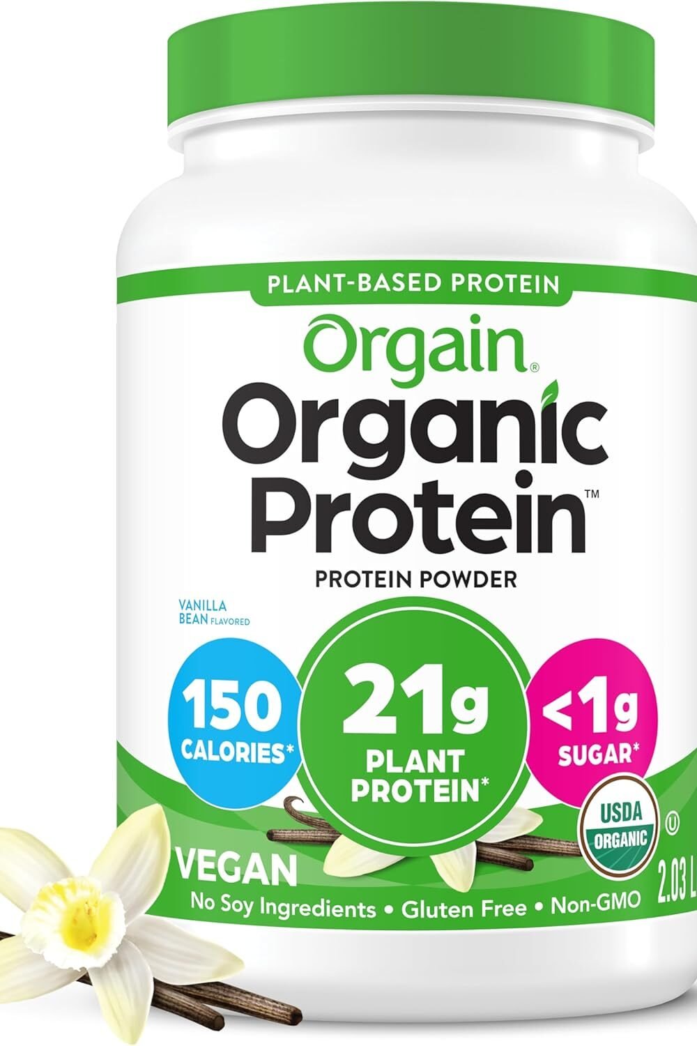 Organic Vegan Prote Powder - Vanilla Bean Flavor - Image 2