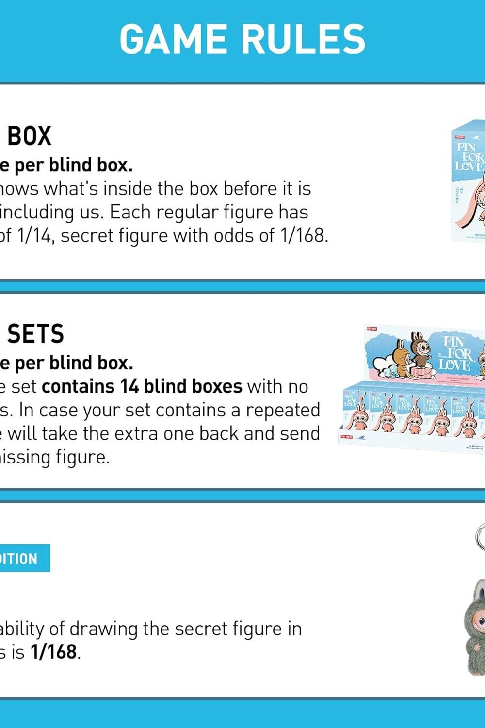 Pop Mrt Monster P Love Series Mi Labubu Doll Keycha - Image 2