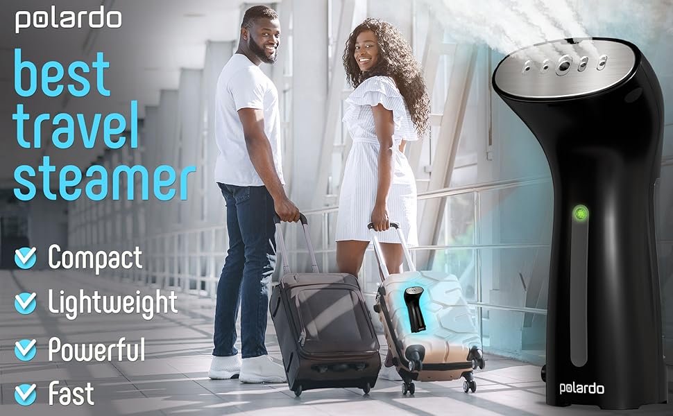 Polardo Compact Handheld Garment Steamer - nti-Spill Technol 605