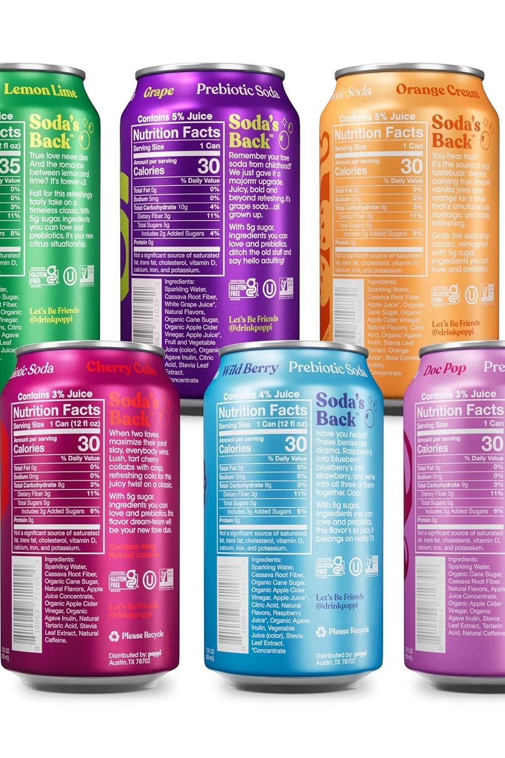 Poppi Sparklg Prebiotic Soda Variety Pack - Image 2