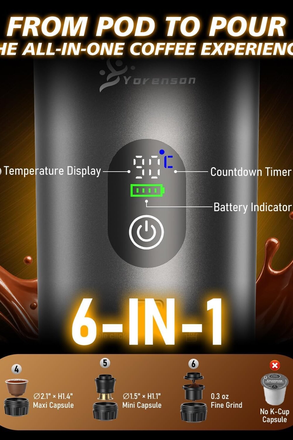 Portable Self-Heatg Espresso Maker with USB-C 2 Portable Self-Heatg Espresso Maker With Usb-C - Image 2