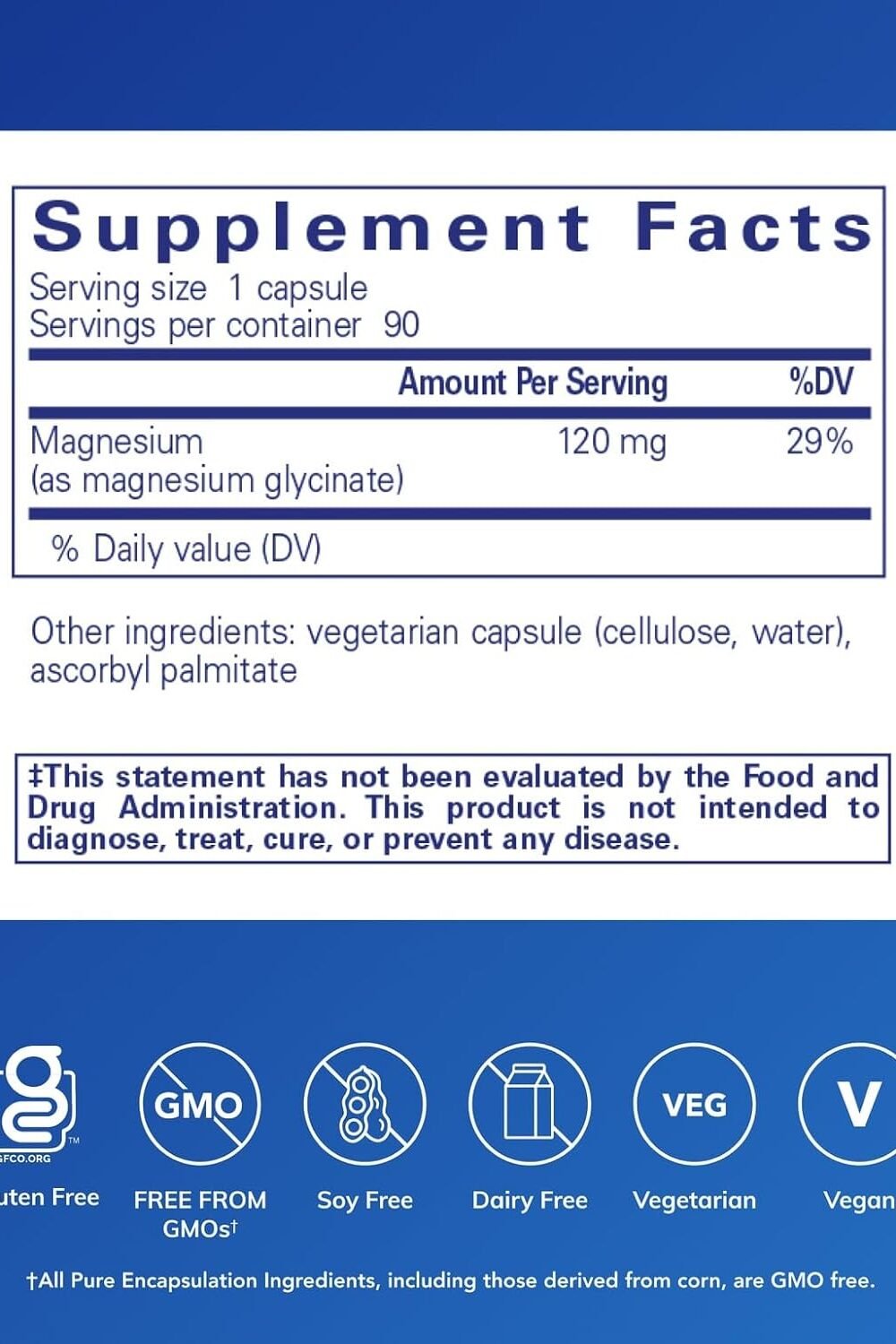 Pure Encapsulations Magnesium Glycate Capsules - Stress Reli - Image 2