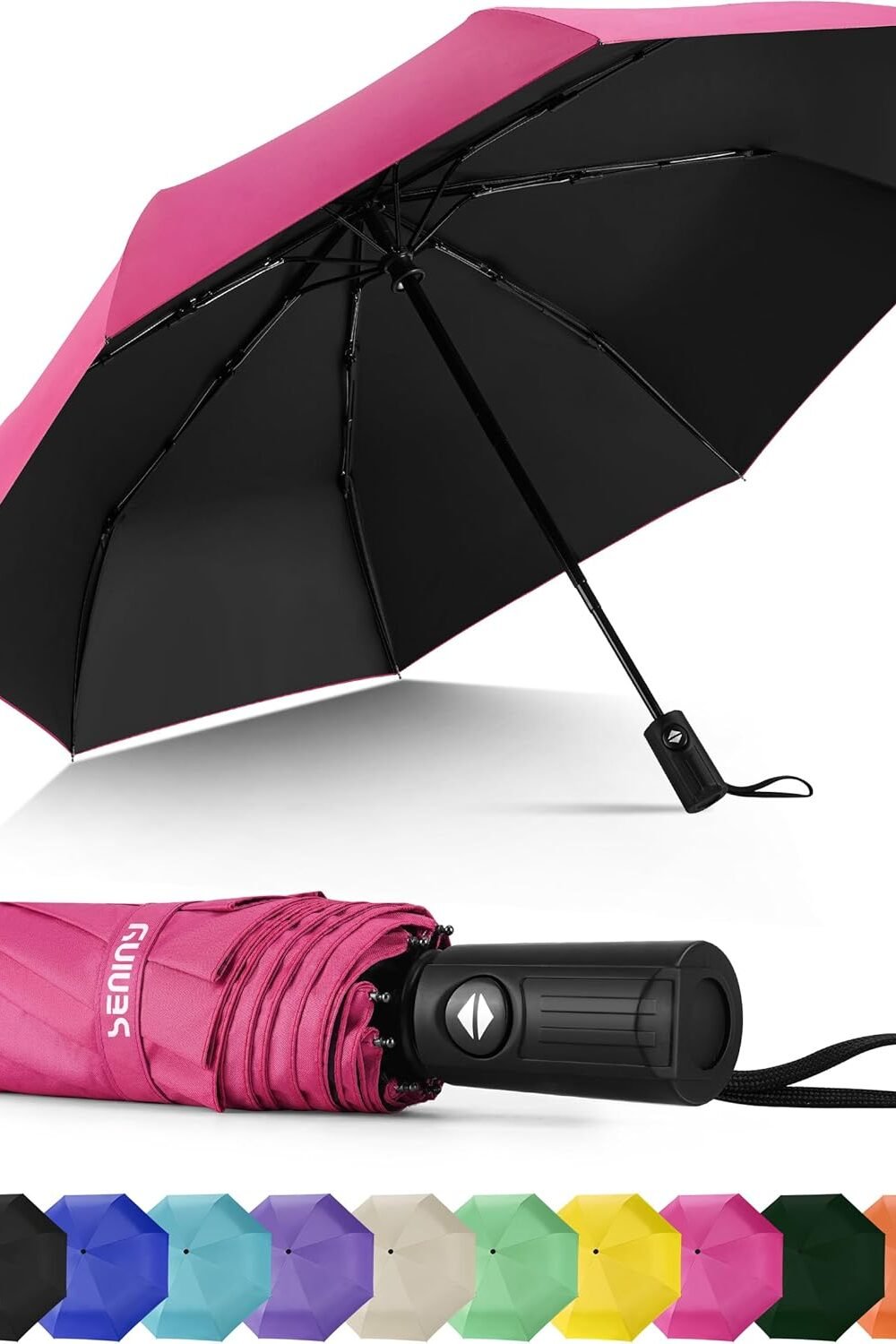 Seny Waterproof Compact Umbrella With Uv Protection - Image 2