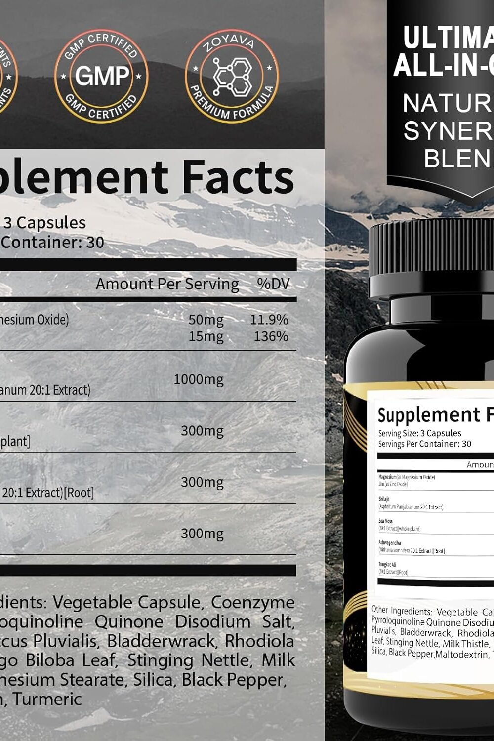 Organic Shilajit Supplement With Sea Moss Shwagandha - Image 2