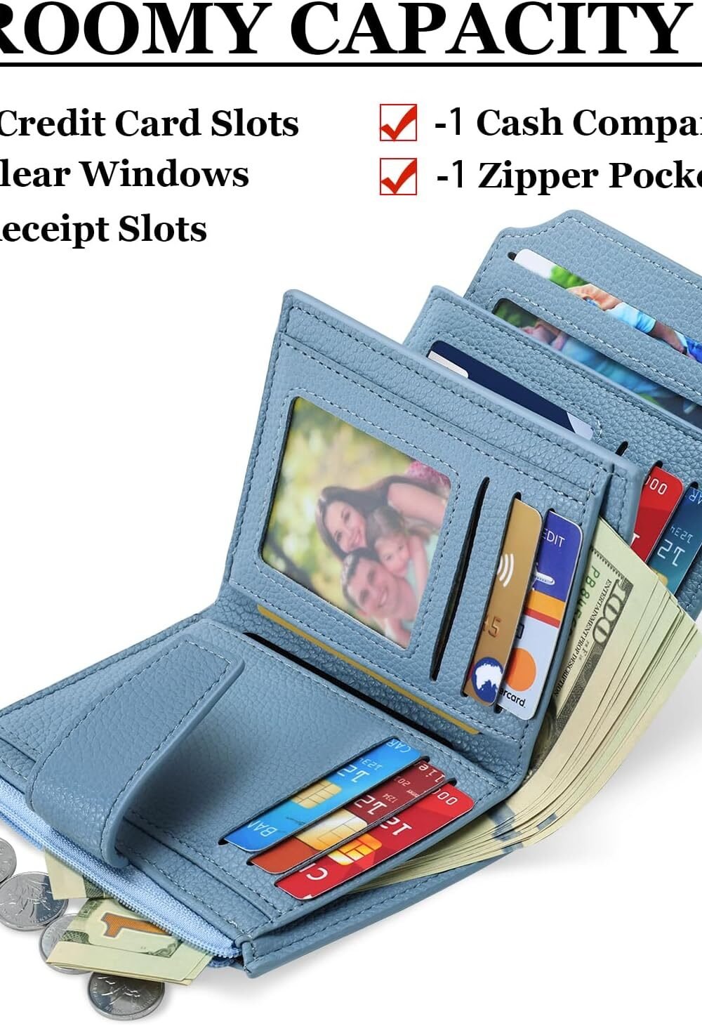Compact Rfid Block Women’s Leather Wallet - Image 2