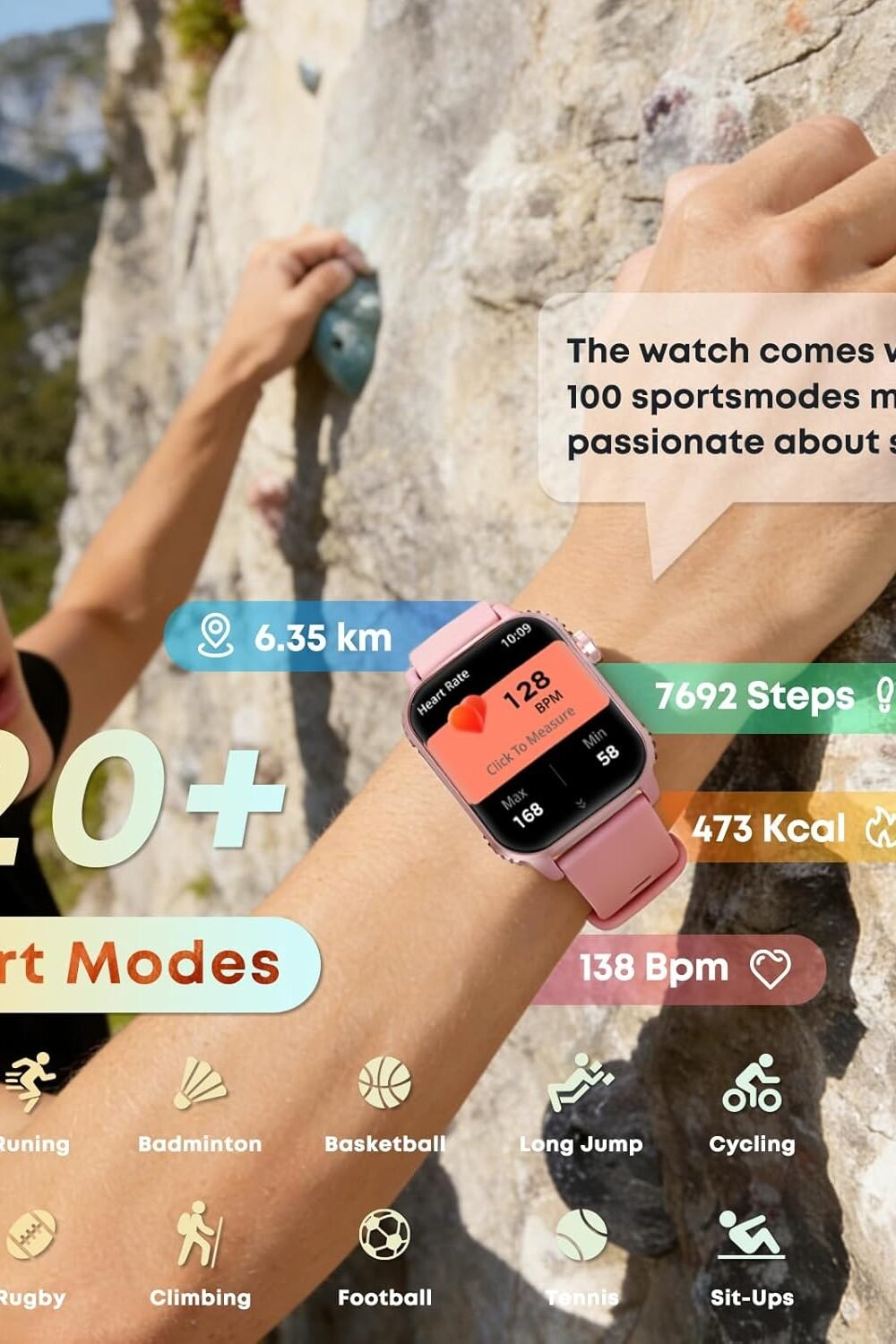 Smartwatch For Women &Amp; Men, 120 Sports Modes, 1.83&Quot; Hd Display - Image 2