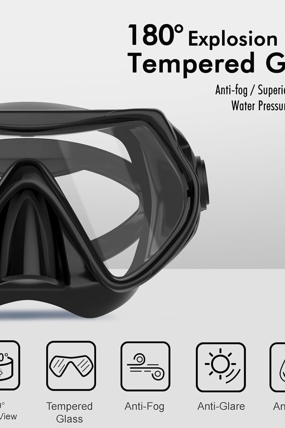 Dult Snorkel Mask Set With Nti-Fog Goggles - Image 2