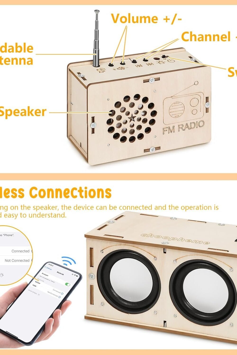 Diy Blueoth Speaker Fm Radio Science Kit - Image 2