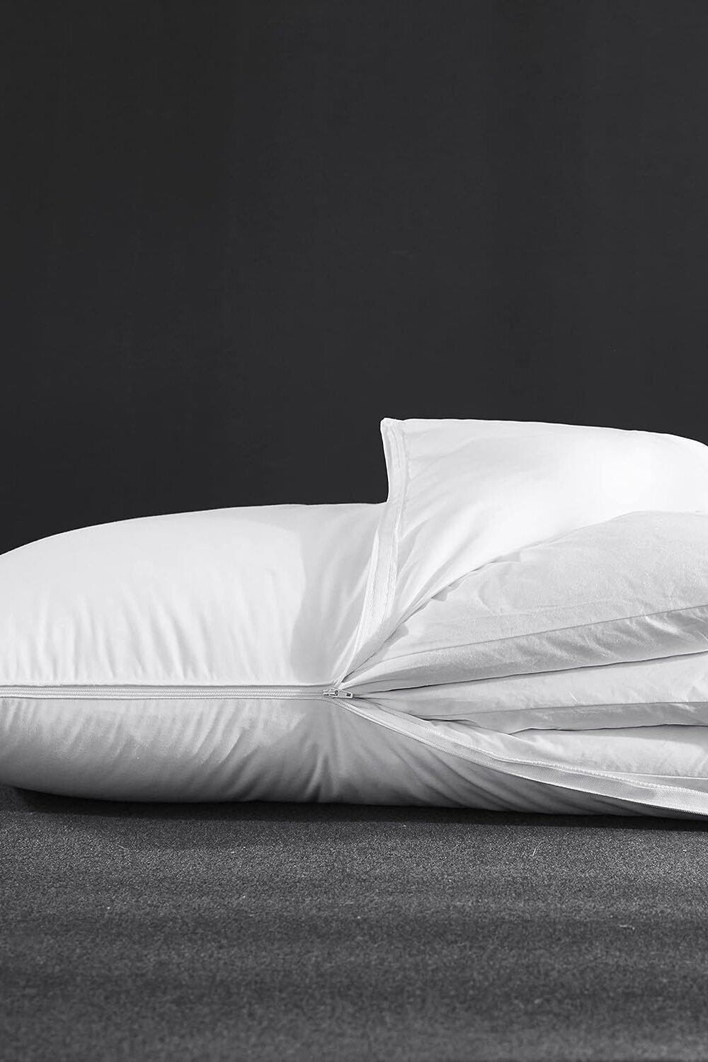 Queen Size Djustable Goose Feather Pillow - Soft Cotn Cover - Image 2