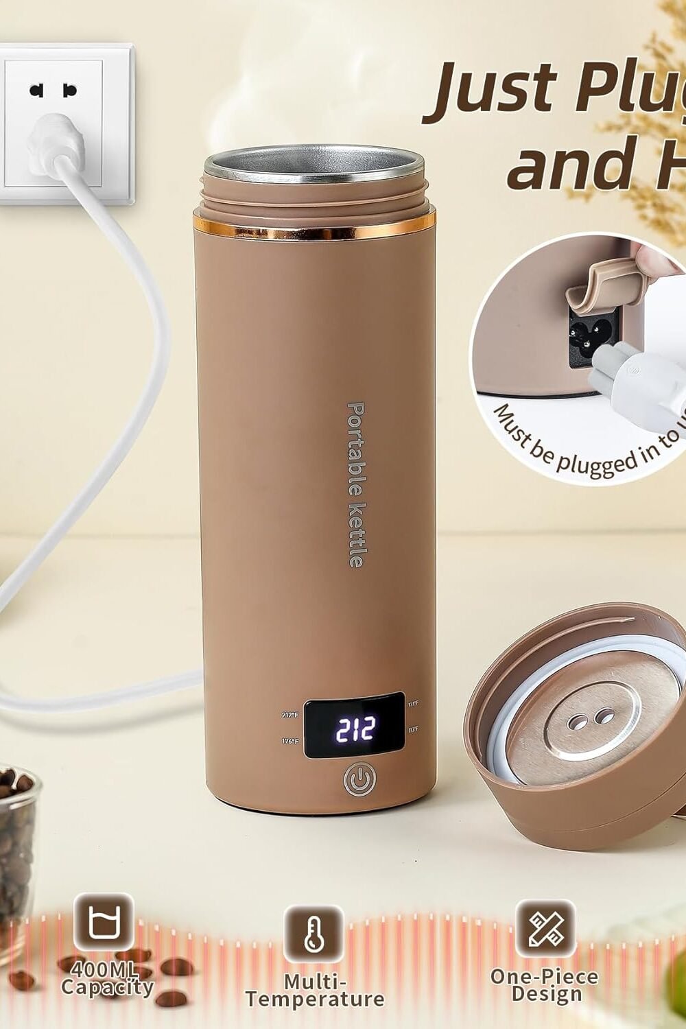 vel Portable Electric Kettle - Staless Steel, u Shut-Off 2 Vel Portable Electric Kettle - Staless Steel, U Shut-Off - Image 2