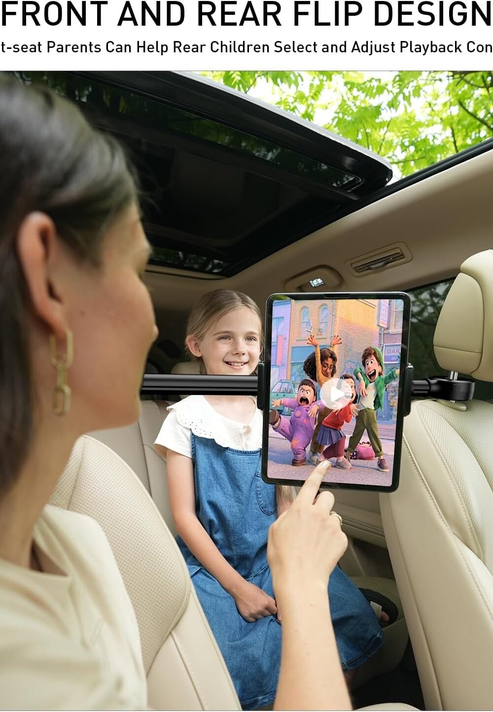 Djustable Car Headrest Tablet Holder Kids - Image 2