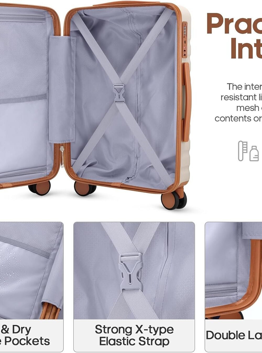 Ukein -Piece Luggage Set With Spner Wheels - Image 2