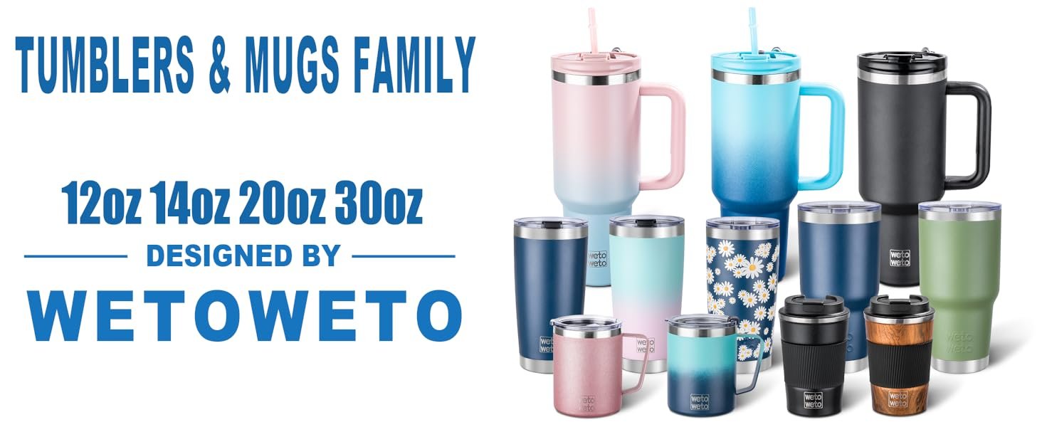 WETOWETO oz Insulated avel Mug - Navy Blue 735