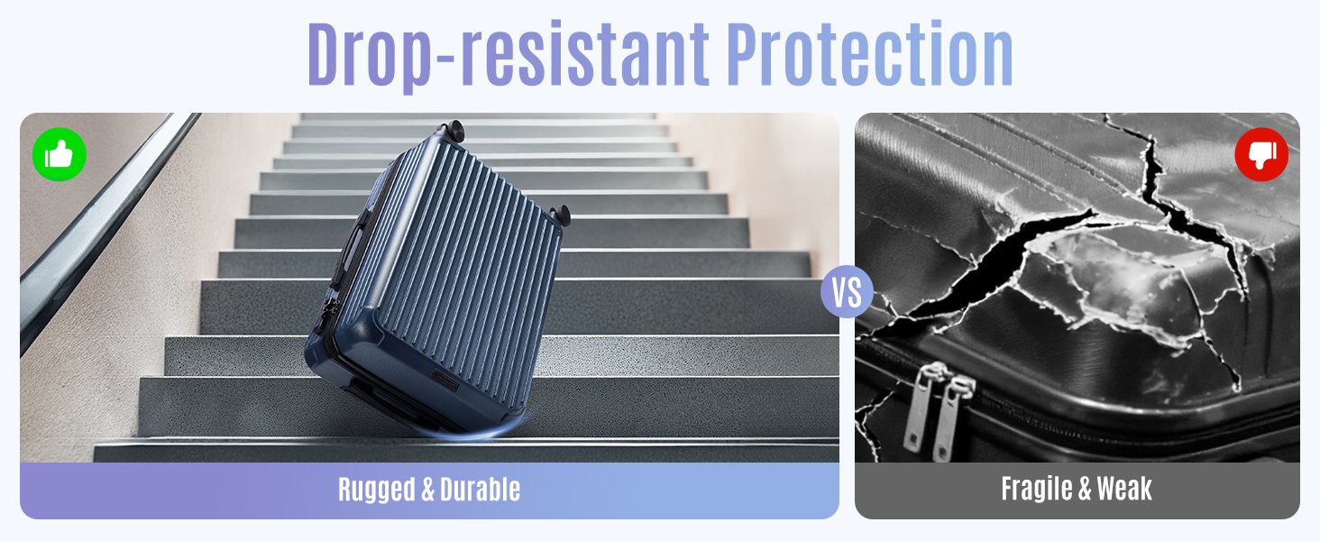 Durable Royal Blue Carry On Luggage with Wheels 417