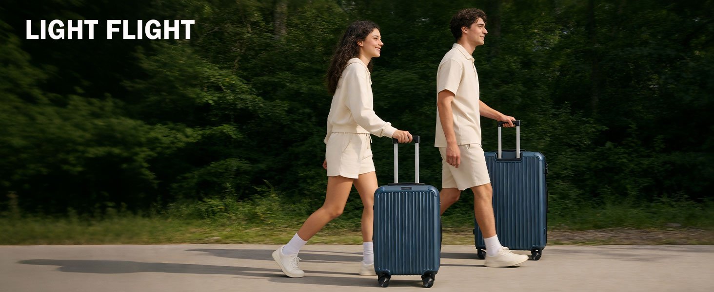 Durable Royal Blue Carry On Luggage with Wheels 420