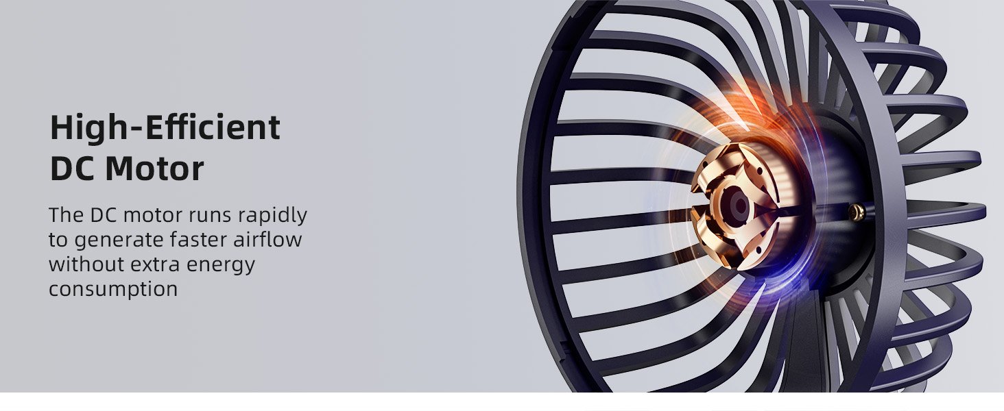 Koonie Portable Handheld Fan - Rechargeable djustable 541