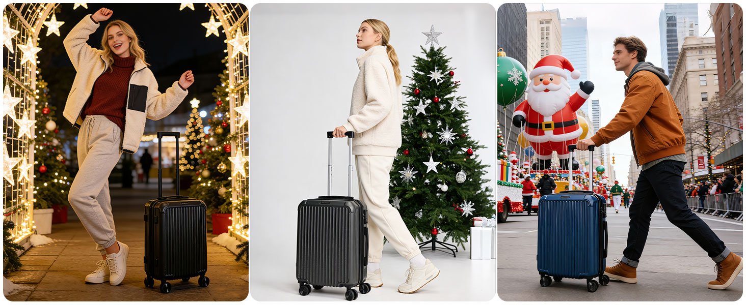 Durable Royal Blue Carry On Luggage with Wheels 427