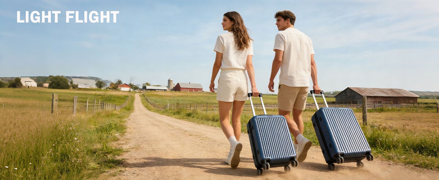 Durable Royal Blue Carry On Luggage with Wheels 423