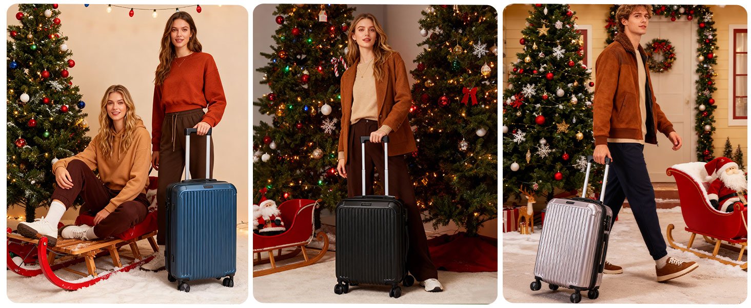 Durable Royal Blue Carry On Luggage with Wheels 426