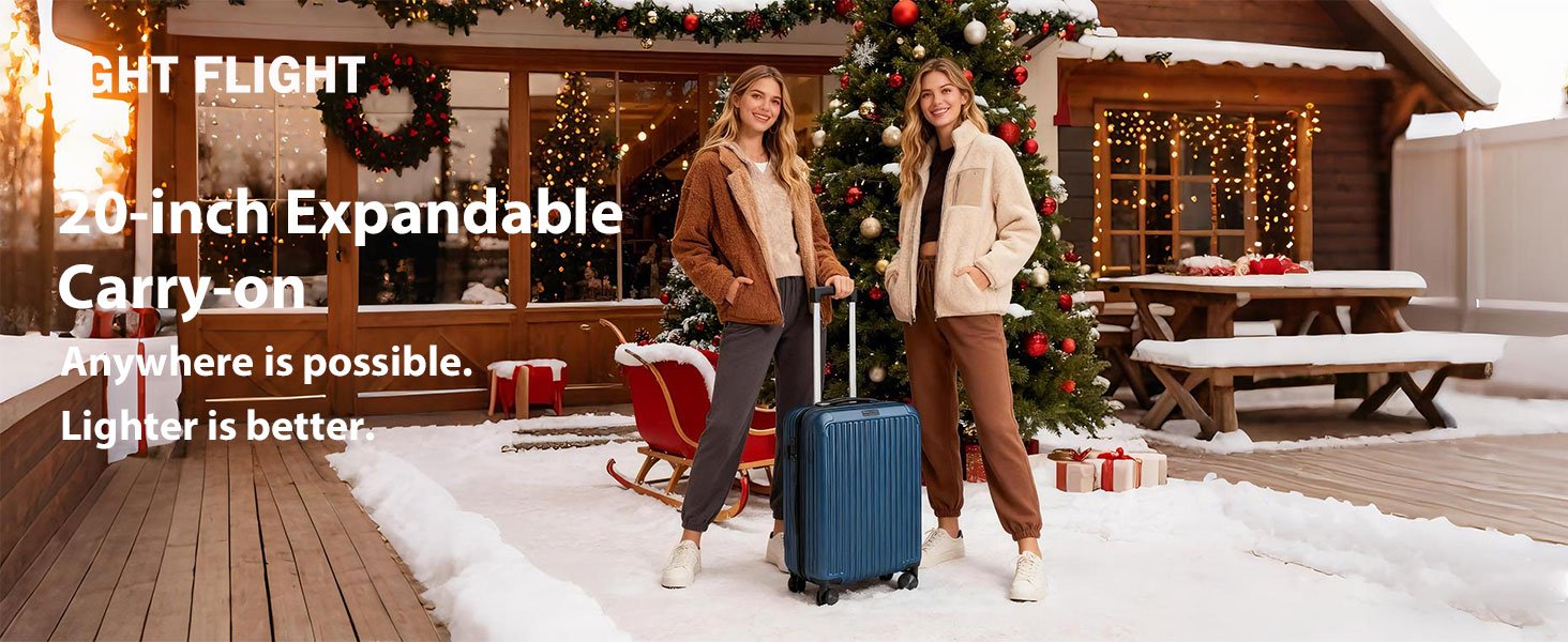 Durable Royal Blue Carry On Luggage with Wheels 406