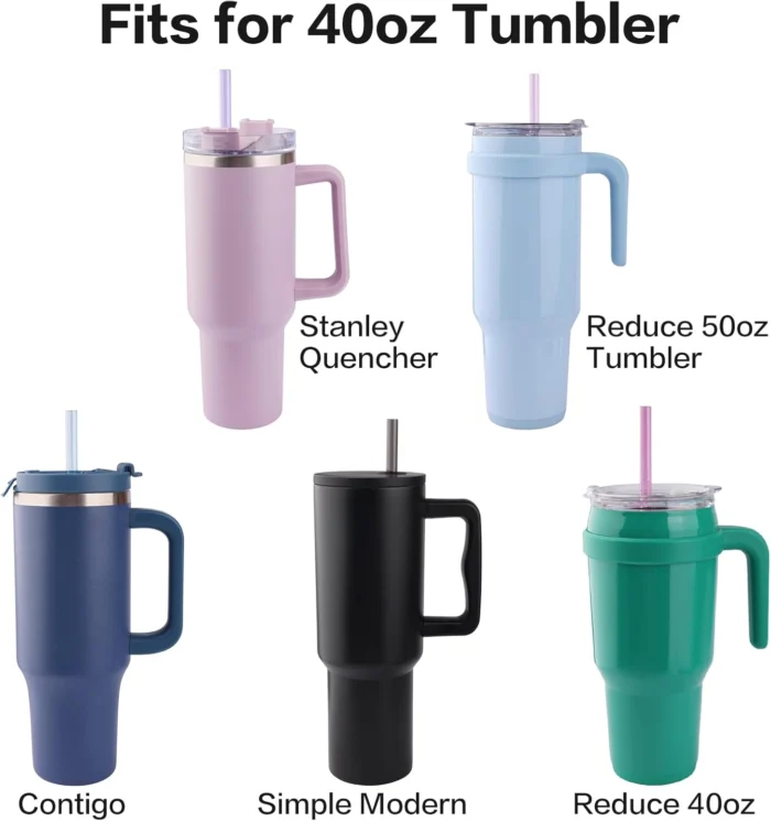 Joshey Replacement Straws Stanley Tumblers - Pack 4 Joshey 12 Inch Tritan Replacement Straws