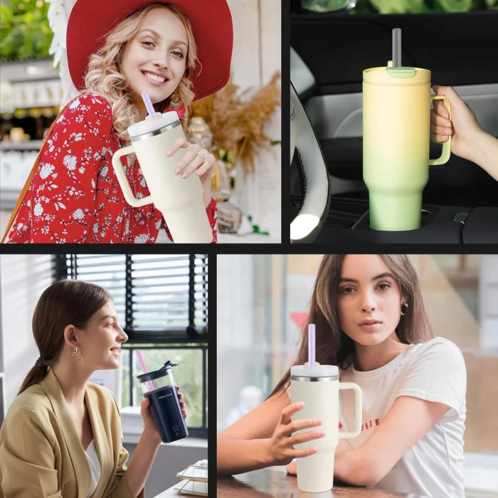 Joshey Replacement Straws Stanley Tumblers - Pack 6 Joshey 12 Inch Tritan Replacement Straws