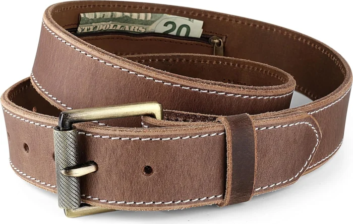 Men's Classic Full Gra Leather Belt with Hidden Pocket 2 Men8217S Classic Full Gra Leather Belt