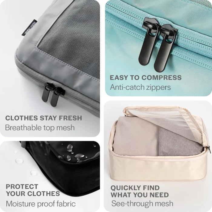 Teal Compression Packg Cubes - avel Organizer Bags 4 Teal Compression Packg Cubes 8211 Avel