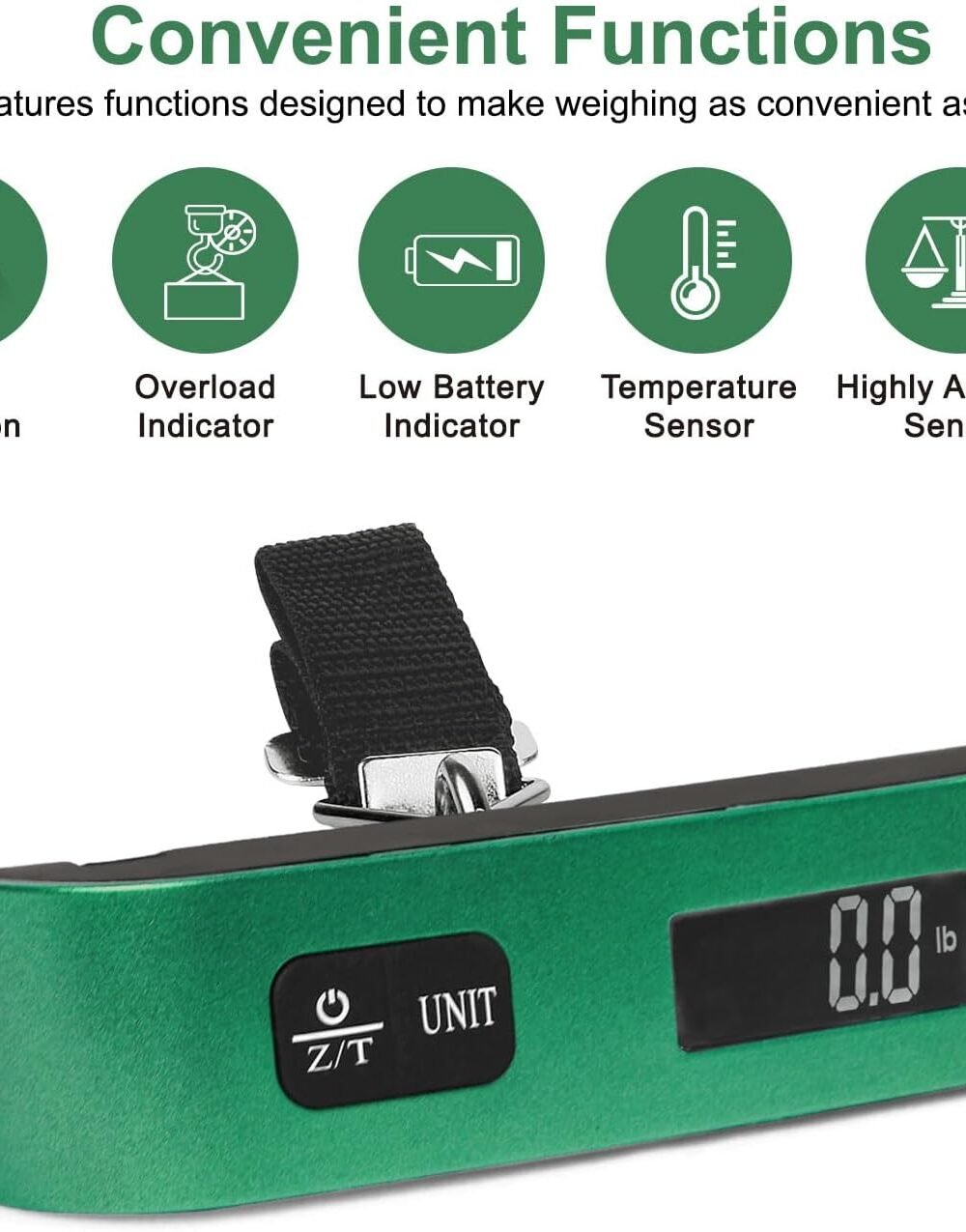 Portable Digital Luggage Scale With Rubber Grip - Image 2