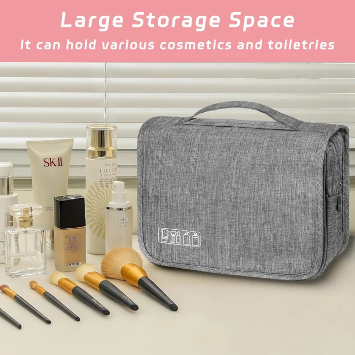 Waterproof avel iletry Bag with Hook - Grey 4 Waterproof Avel Iletry Bag With Hook